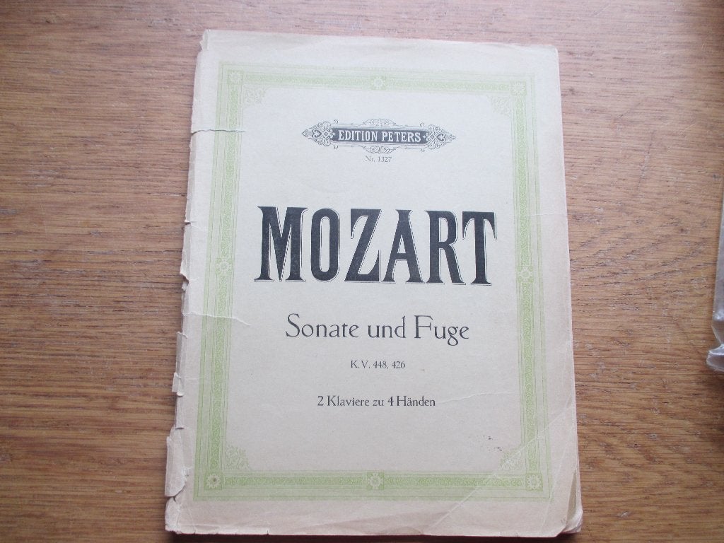 Mozart Sonate und Fuge K.V. 448-426 voor 2 Piano's, Gebruikt, Klassiek, Ophalen of Verzenden, Thema
