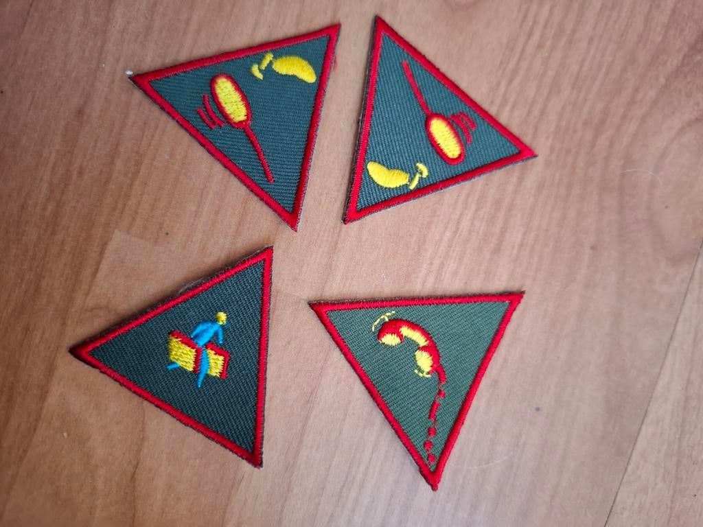 4x Vintage Scouting Insignes / Badges, Ophalen of Verzenden