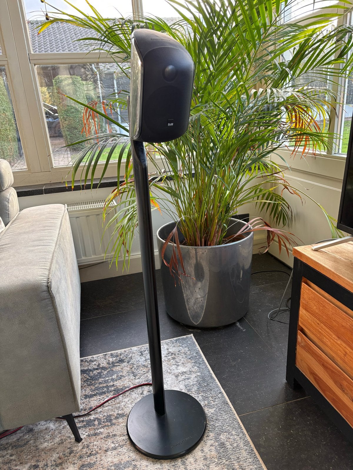Bowers & Wilkins M-1 Satellietluidspreker met standaard, Ophalen of Verzenden, Zo goed als nieuw, Bowers & Wilkins (B&W), Geschikt voor surround/home cinema