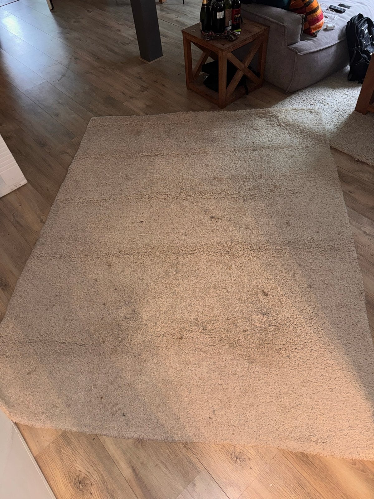Crèmekleurig vloerkleed, 250x200 cm, Marokkaans design, Huis en Inrichting, Stoffering | Tapijten en Kleden, Ophalen, Gebruikt