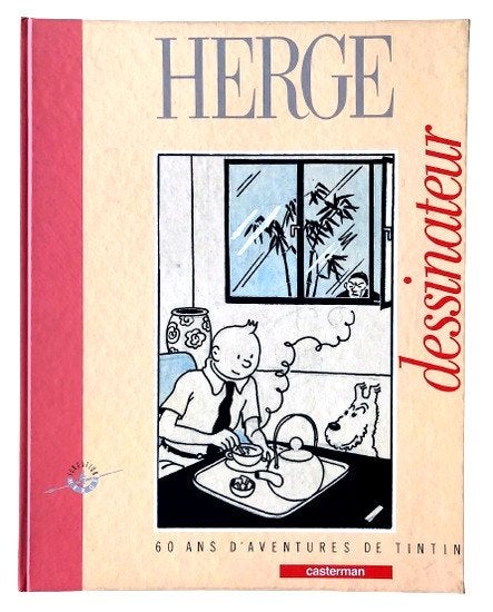 Hergé ⭐ dessinateur, 60 ans d'aventures de Tintin ~ eo 1988, Ophalen of Verzenden, Kuifje, Nieuw, Boek of Spel