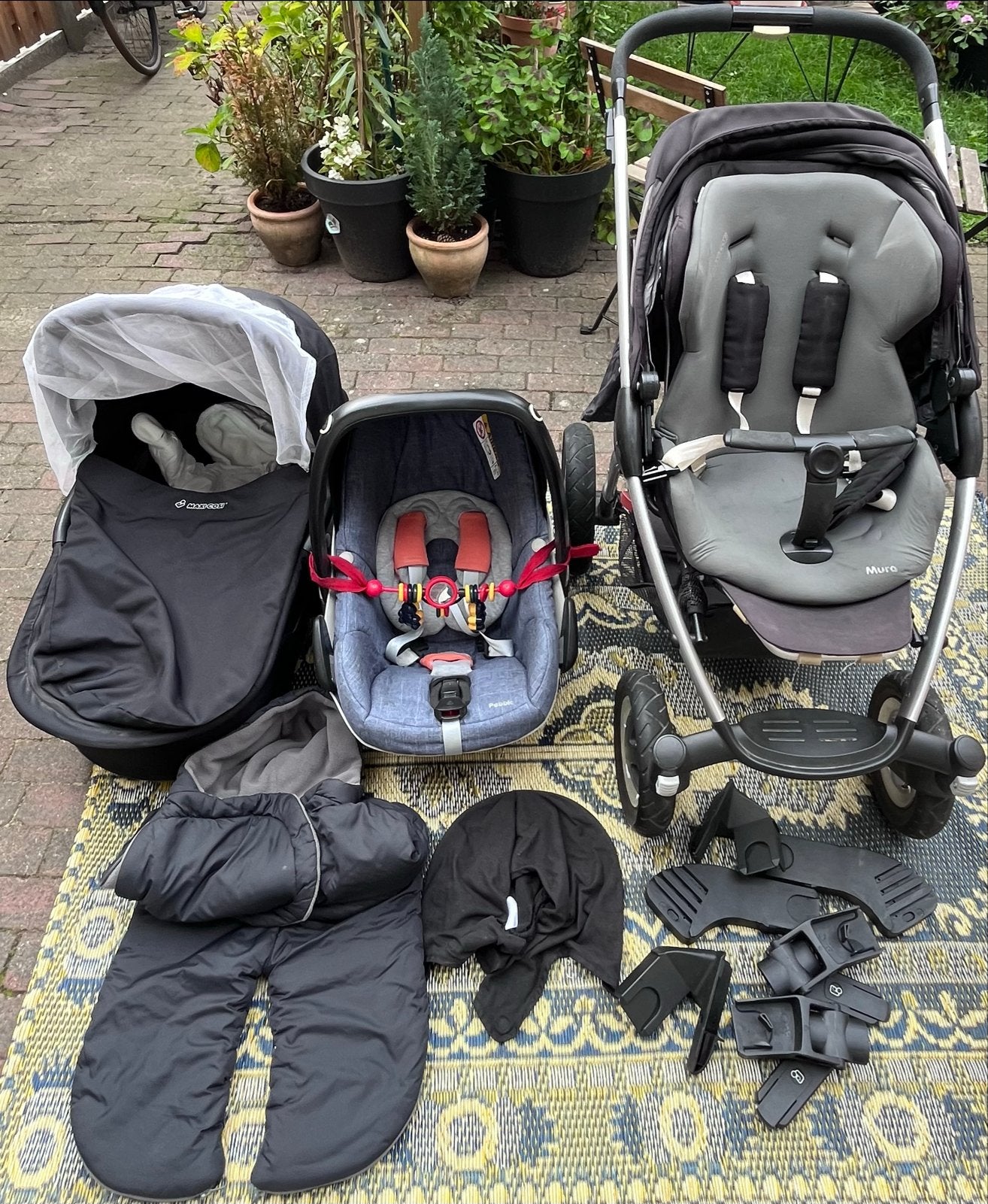 Maxi Cosi kinderwagen 3in 1 compleet set, Ophalen, Gebruikt, Overige merken, Luchtbanden