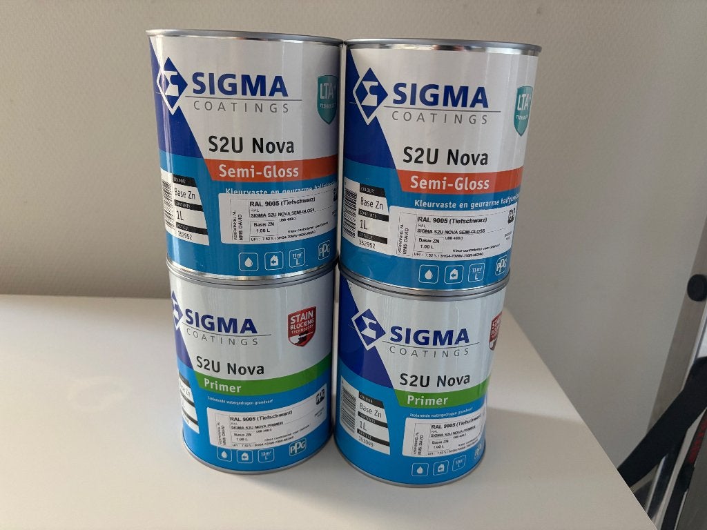 Sigma verf zwart primer en lak, Ophalen, Zwart, Nieuw, Lak