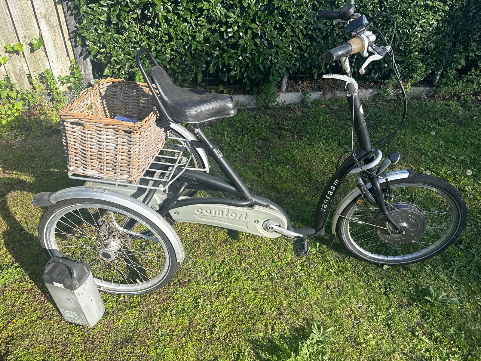 Van Raam Comfort driewieler met elektrische ondersteuning., Fietsen en Brommers, Ophalen, Gebruikt, Velgrem