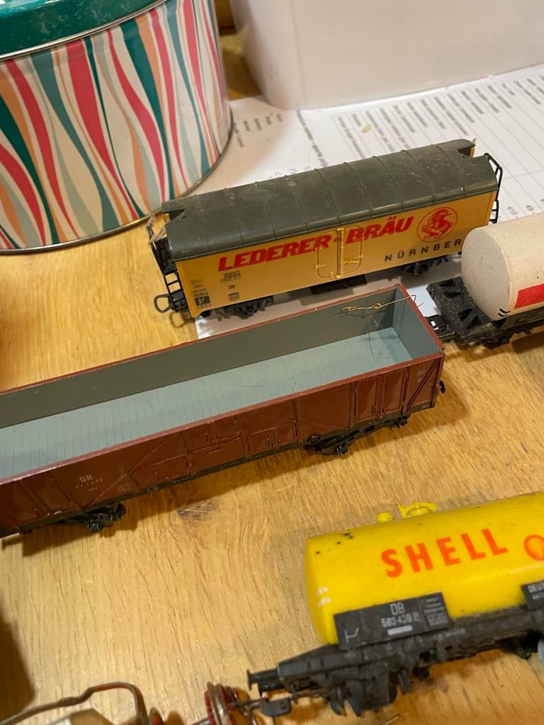 Modelspoorbaan set: spoor, wagons en opknappers, Ophalen of Verzenden, Gebruikt, Treinset