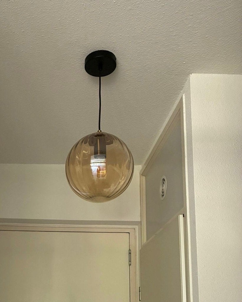 Hanglamp Lucide Monsaraz, Huis en Inrichting, Ophalen, Zo goed als nieuw, Glas, E27 (groot)