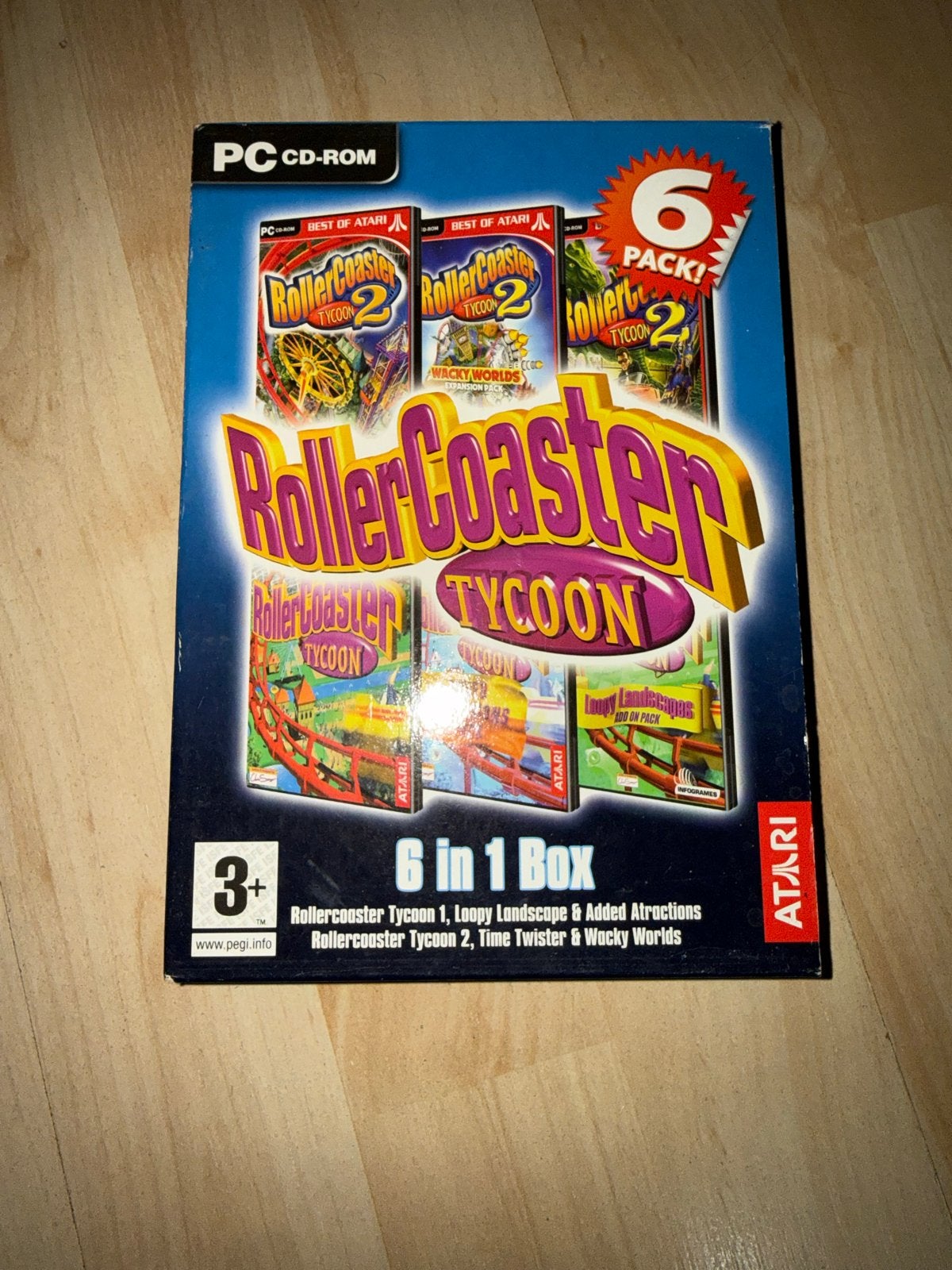 RollerCoaster Tycoon 6-pack PC CD-ROM, Spelcomputers en Games, Games | Pc, Gebruikt, 1 speler, Ophalen of Verzenden, Vanaf 3 jaar