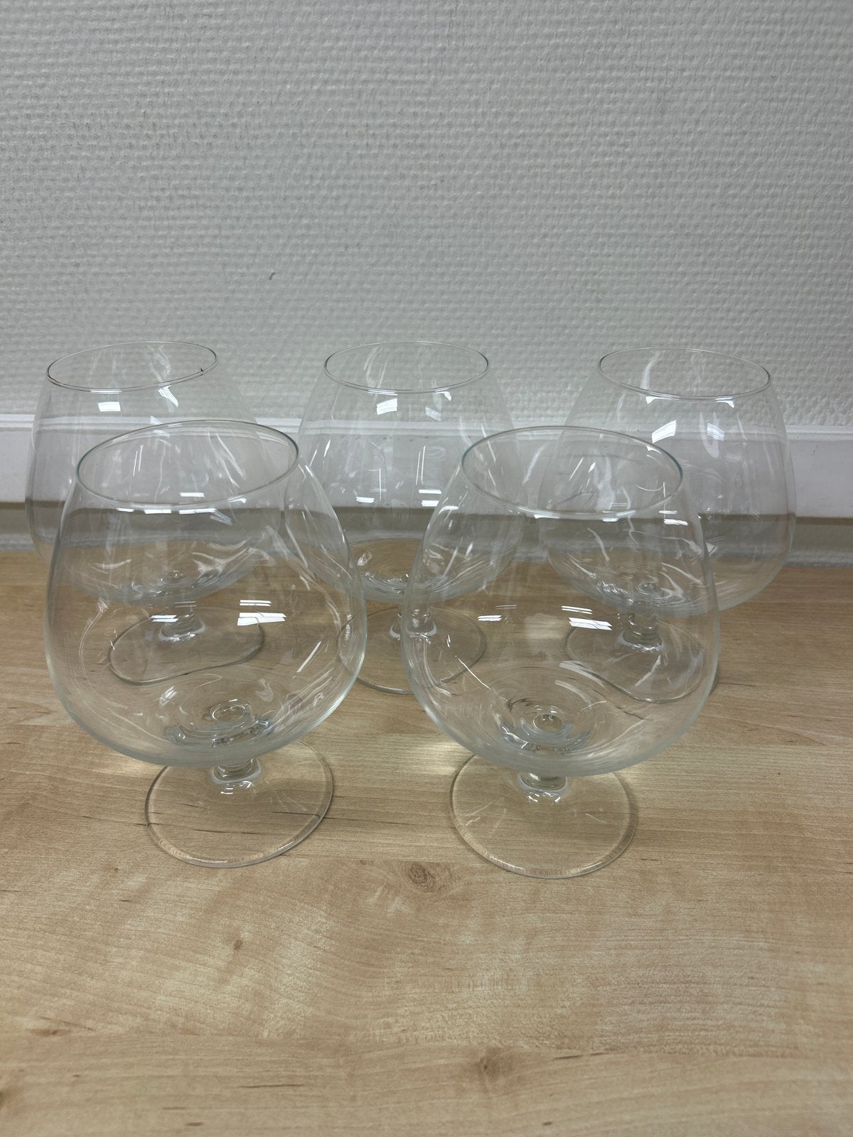 5 stuks Cognacglazen, Ophalen, Gebruikt, Glas, Glas of Glazen