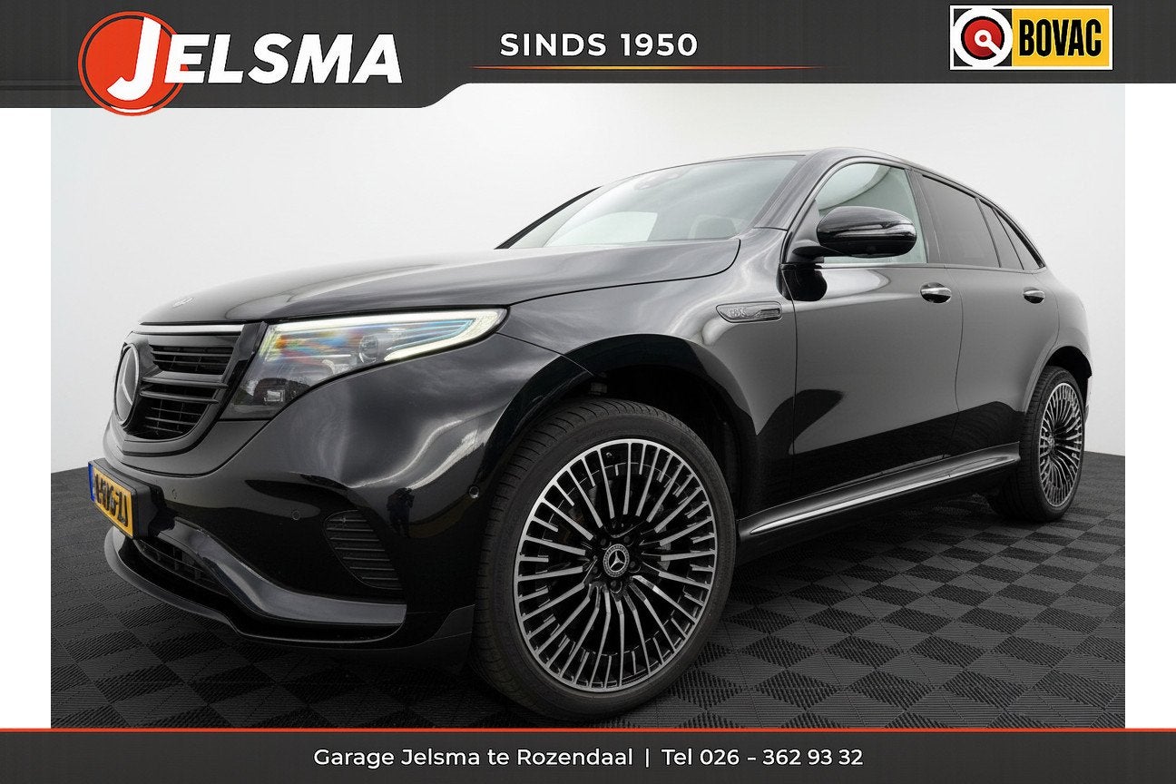 Mercedes-Benz EQC 400 4MATIC AMG Line Premium+, Burmeister |, Automaat, Dealer onderhouden, 2395 kg, Zwart