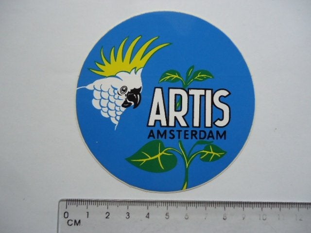 sticker Jaren 70 ARTIS amsterdam zoo dierentuin dierenpark, Verzenden, Zo goed als nieuw