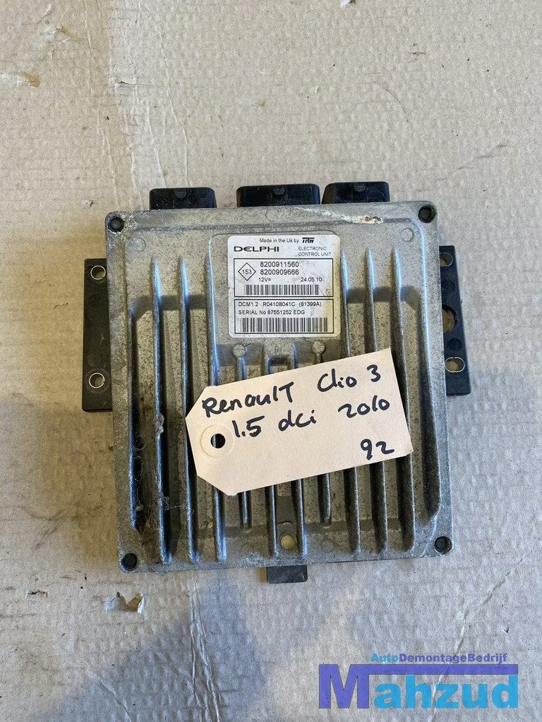 RENAULT CLIO 3 ECU Motormanagement module 8200911560, Renault Group, Gebruikt, Contact.group@renault.com, Renault