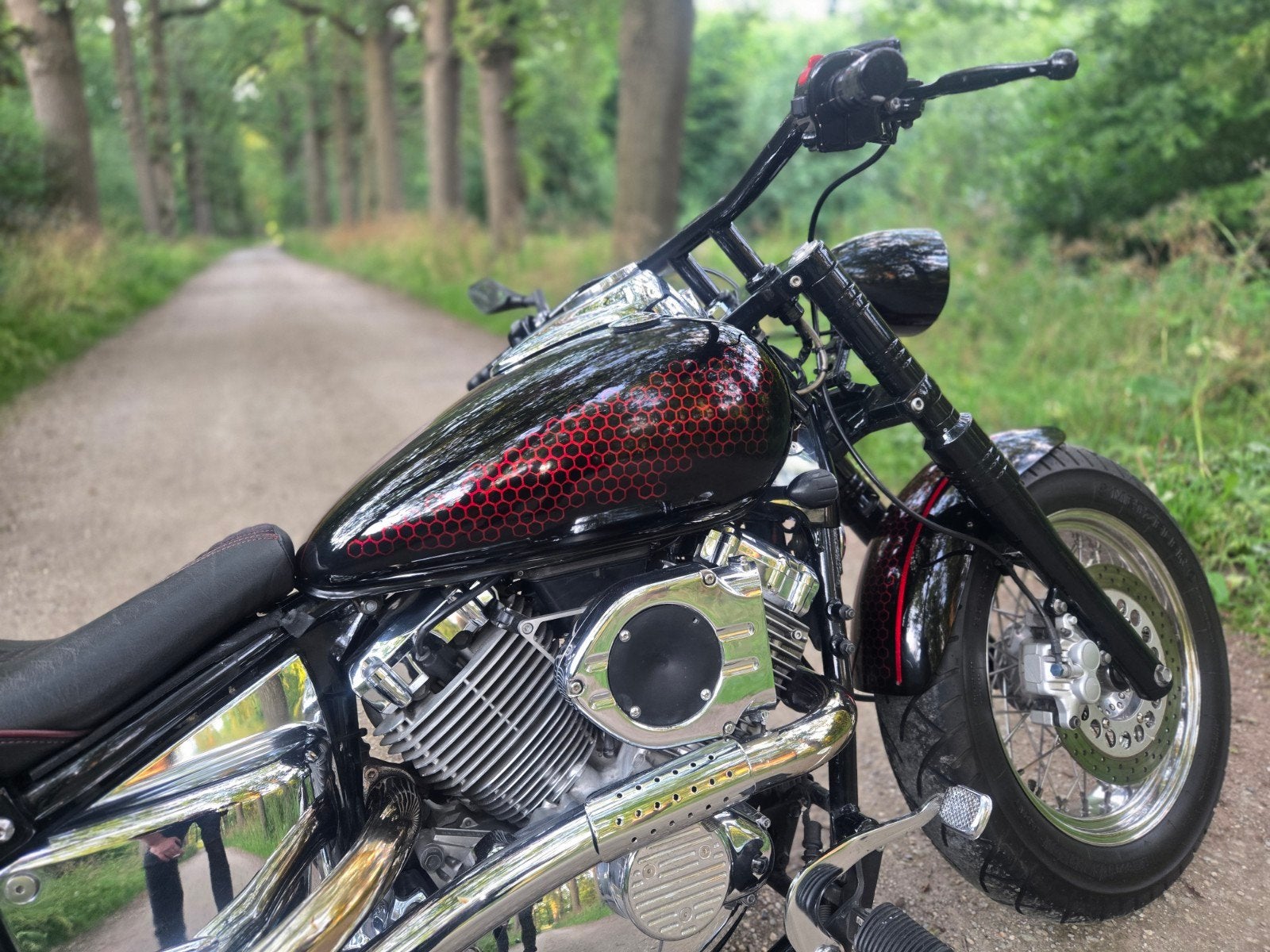 Yamaha Dragstar 650 Custom showbike XVS650, 2 cilinders, Occasion, Chopper, Particulier