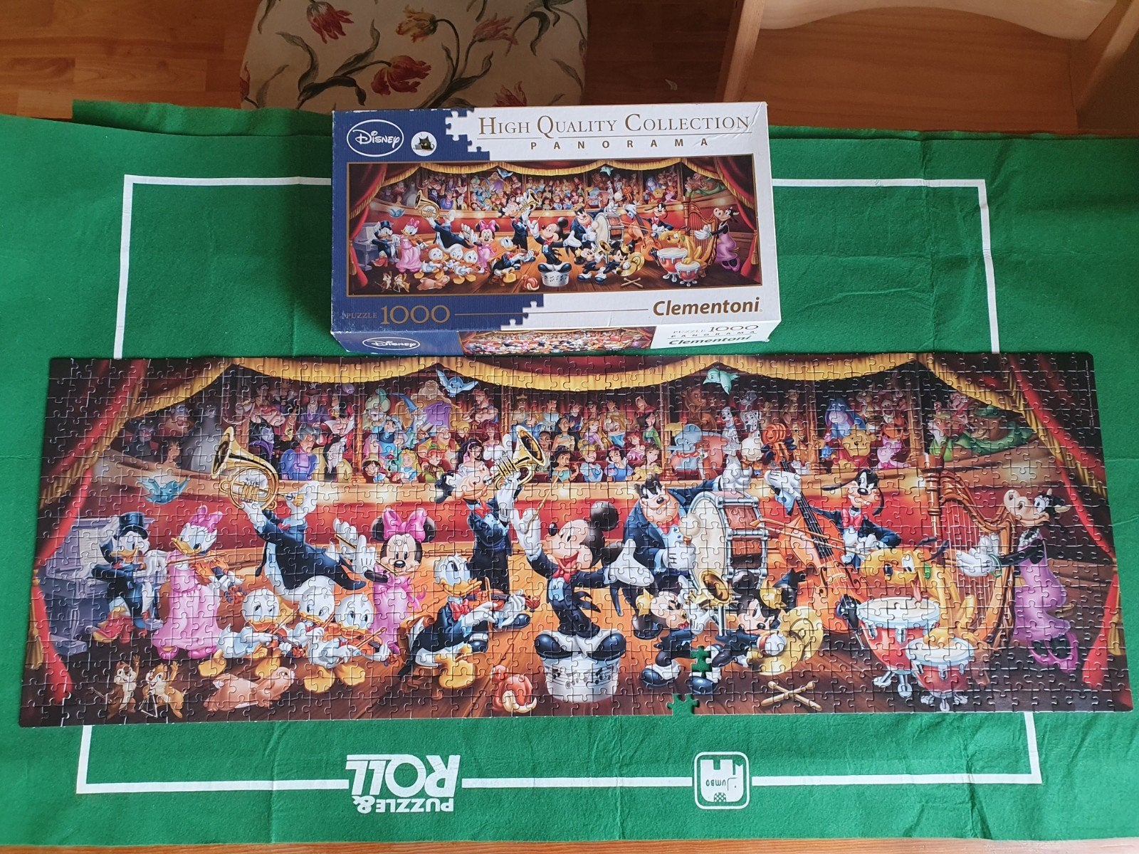 Disney Panorama Puzzel 1000 (Clementoni) - Mist 2 st., Ophalen of Verzenden, 500 t/m 1500 stukjes, Gebruikt, Legpuzzel