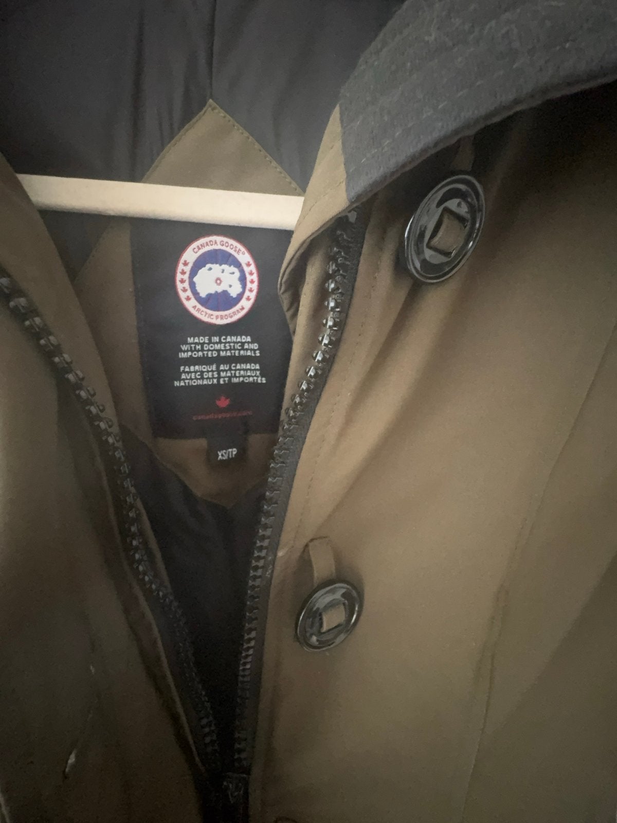 Canada Goose jas legergroen XS/TP, Ophalen of Verzenden, Gedragen, Maat 34 (XS) of kleiner, Groen