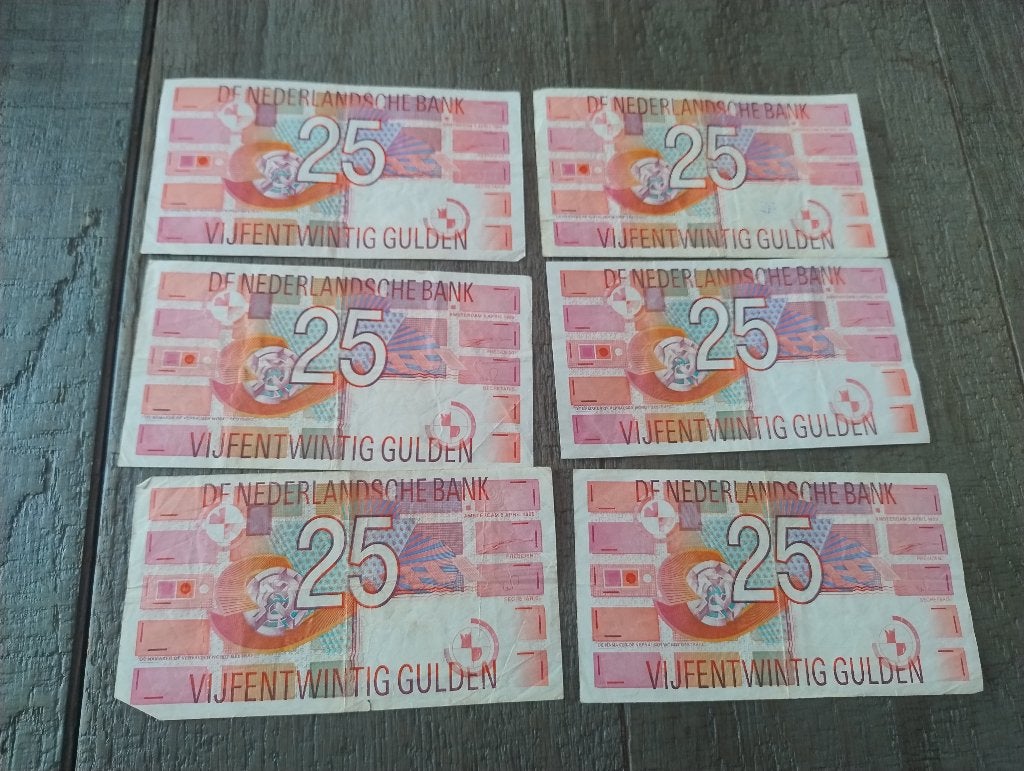 25 gulden biljetten, Ophalen of Verzenden, 25 gulden