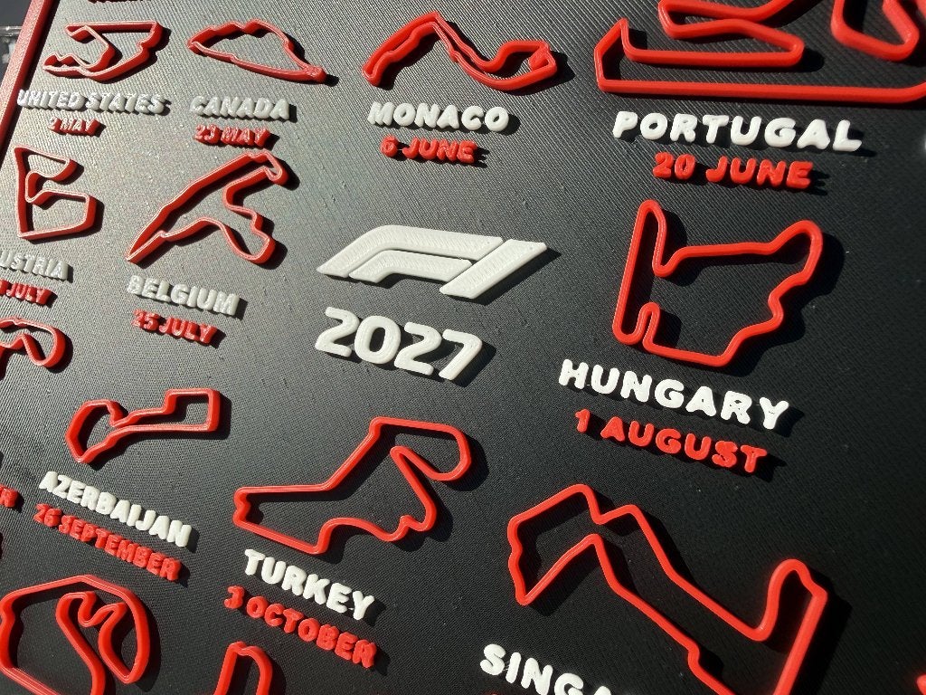 Unieke F1 2027 kalender (3D printed) - leuk als kado!, Ophalen of Verzenden, Nieuw, Formule 1
