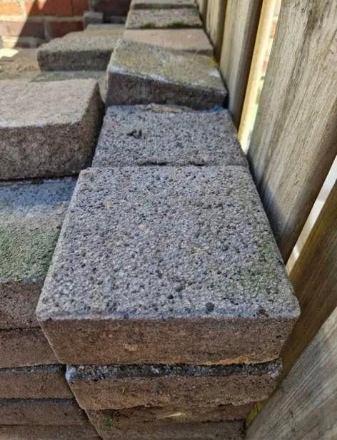 Partij betonklinkers, Tuin en Terras, Ophalen, Gebruikt, Klinkers, 10 m² of meer