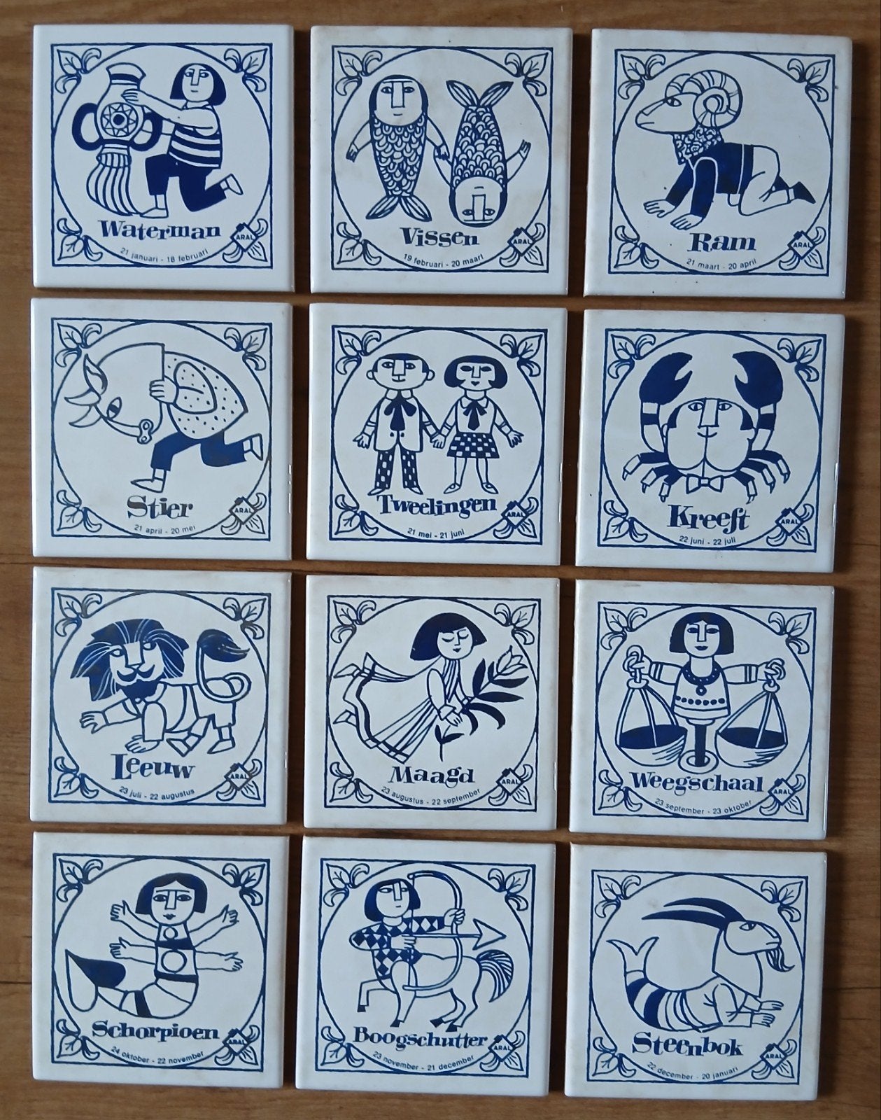 Sterrenbeeld tegels ARAL, Antiek en Kunst, Ophalen