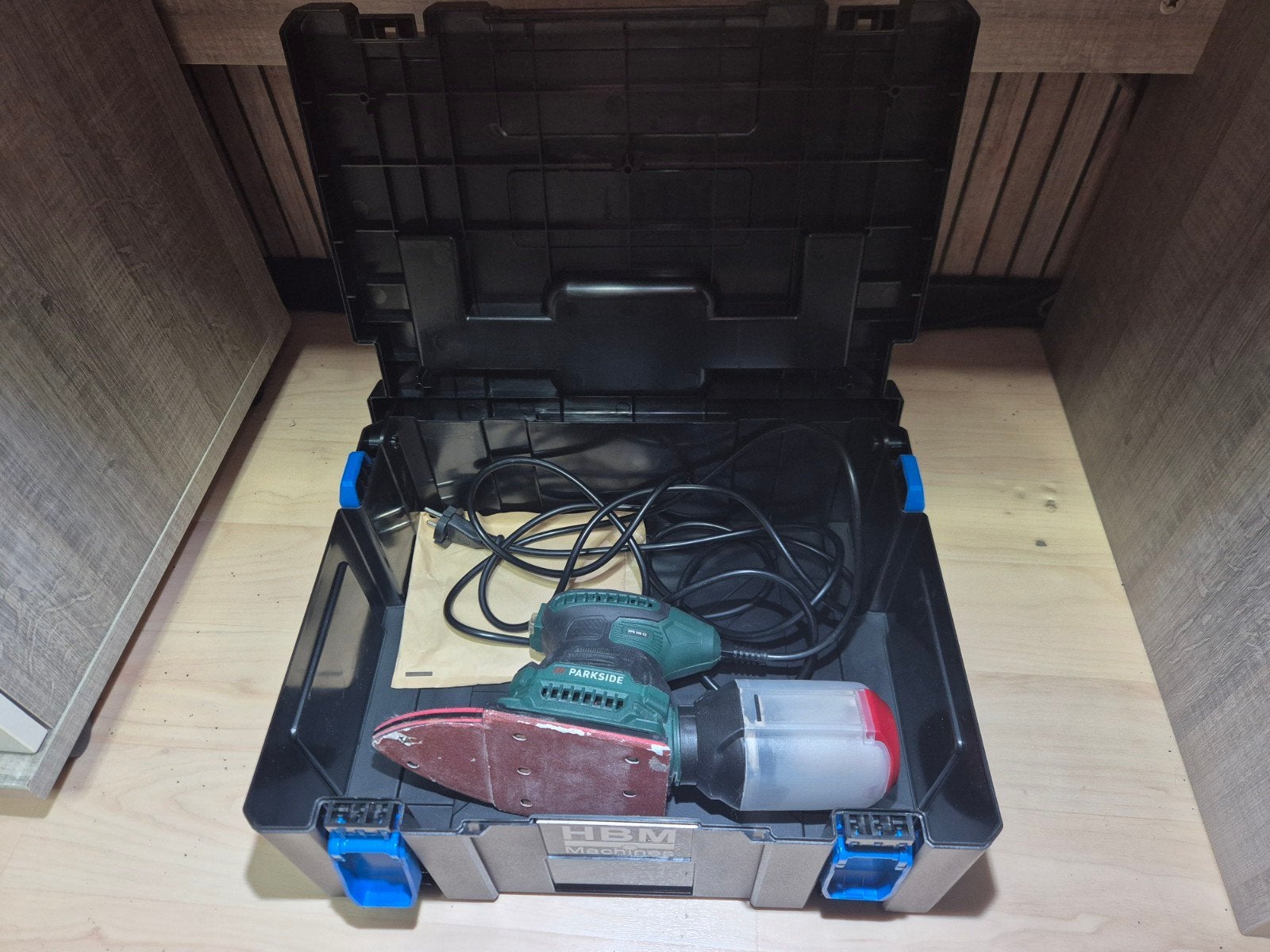parkside schuurmachine, Ophalen, Zo goed als nieuw, Minder dan 600 watt, Vlakschuurmachine