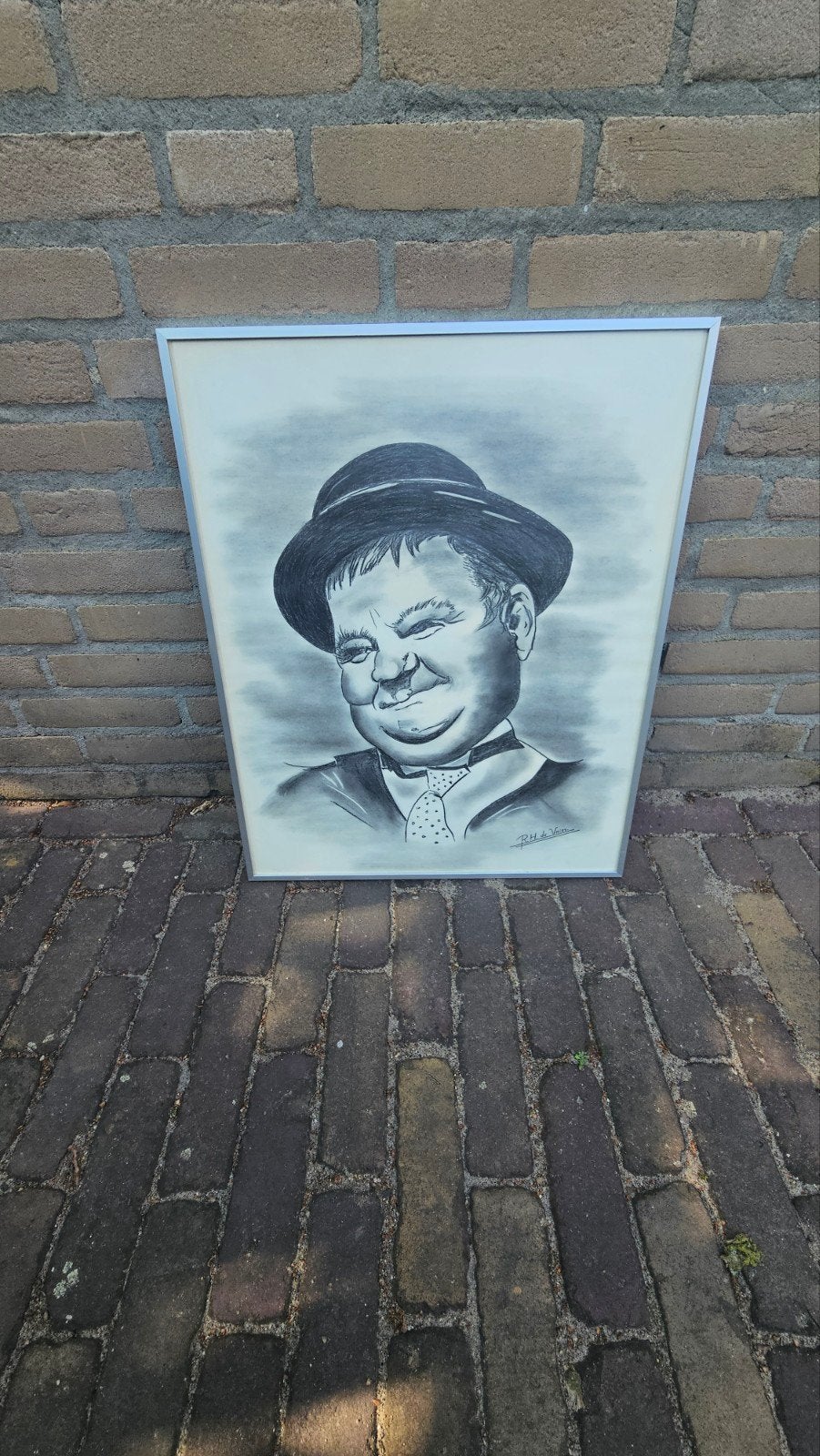 Oliver hardy schilderij, Ophalen