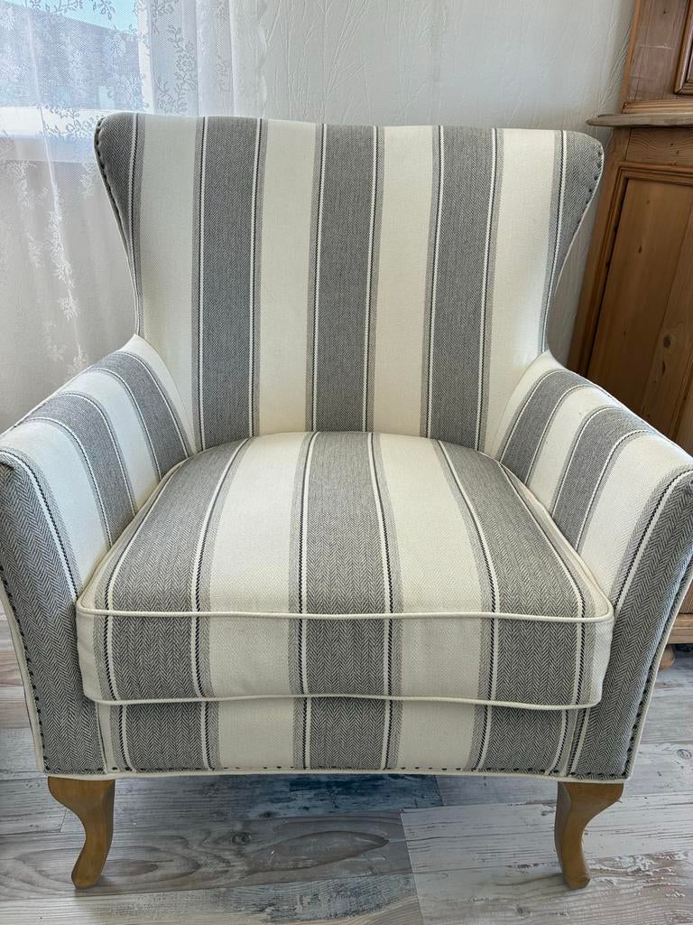 3x Riviera Maison Cavendish Armchair - Stijlvolle Fauteuils, Huis en Inrichting, Stoelen, Gebruikt, Drie, Ophalen of Verzenden