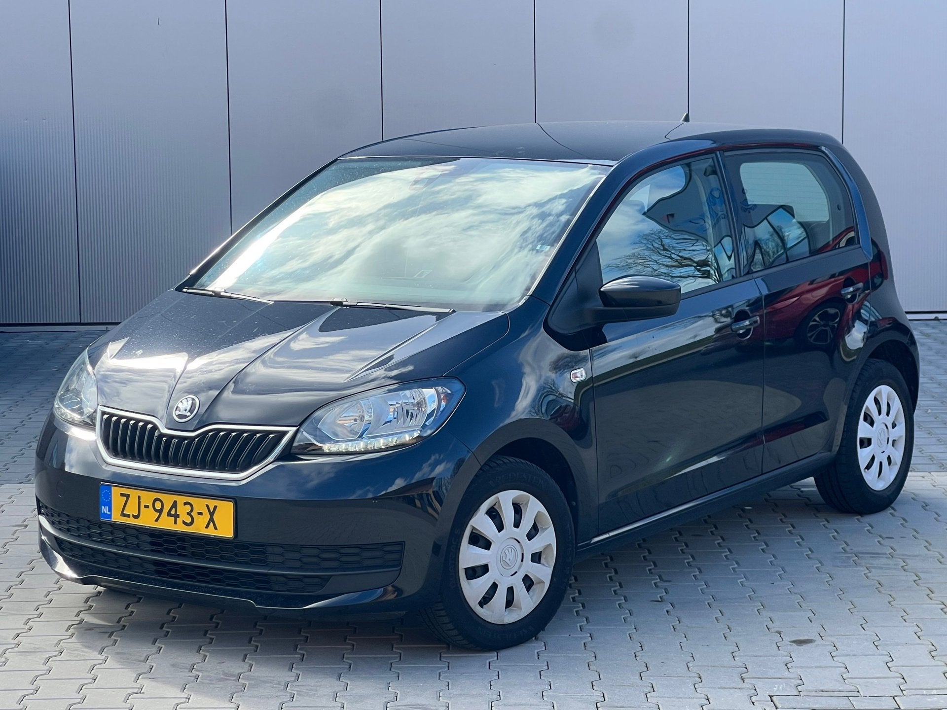 Skoda Citigo 1.0 Greentech Ambition - Black Pearl - Nav/Bleu, Auto's, Voorwielaandrijving, Stof, Gebruikt, 60 pk