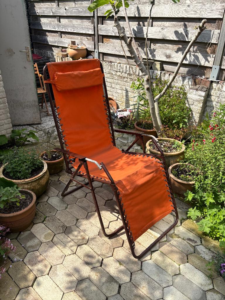 Lafuma relaxstoel '70ies, Tuin en Terras, Ophalen