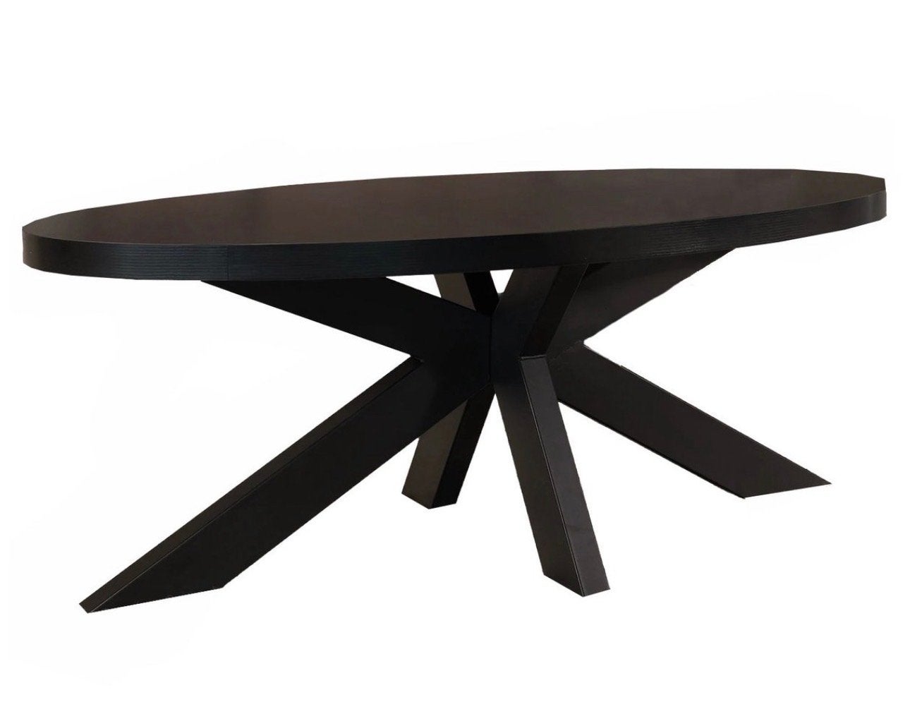 Ovale salontafel zwart 130x60x45cm. Minimaal 150€, Ophalen, Overige materialen, 100 tot 150 cm, Nieuw