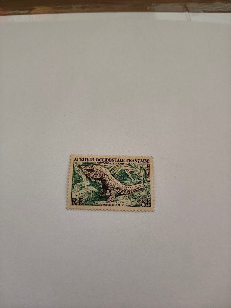 8494 frans west afrika schubdier pangolin  1955, Verzenden, Overige landen