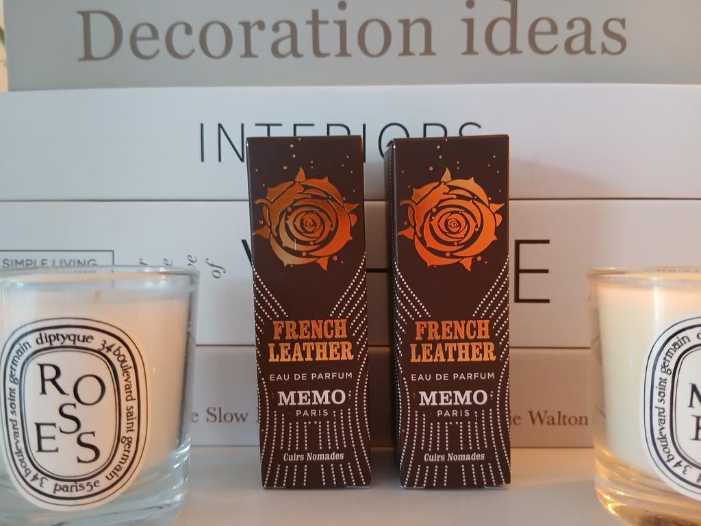 2 x 5 ML Memo Paris French Leather e.d.p. nu € 12,50 samen, Sieraden, Tassen en Uiterlijk, Uiterlijk | Parfum, Ophalen of Verzenden