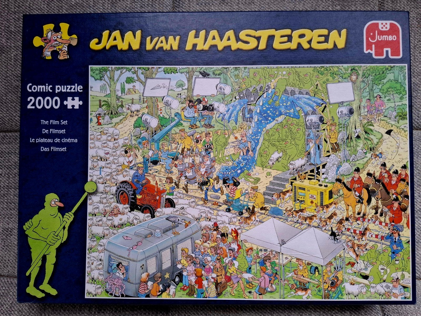 Puzzel Jan van Haasteren De Filmset 2000 stukjes, Ophalen, Meer dan 1500 stukjes, Zo goed als nieuw, Legpuzzel