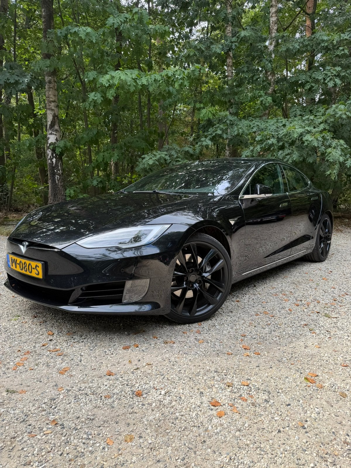 Tesla Model S 75 Base / Pano / 88.2% SOH / 21” / Carbon /, Auto's, Tesla, Achterwielaandrijving, Zwart, Zwart, Elektrisch