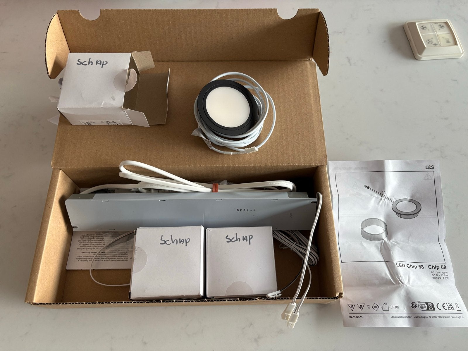 3 Nieuwe LED spotjes met trafo voor keuken of plank, Ophalen, Wit, Overige merken, Kunststof
