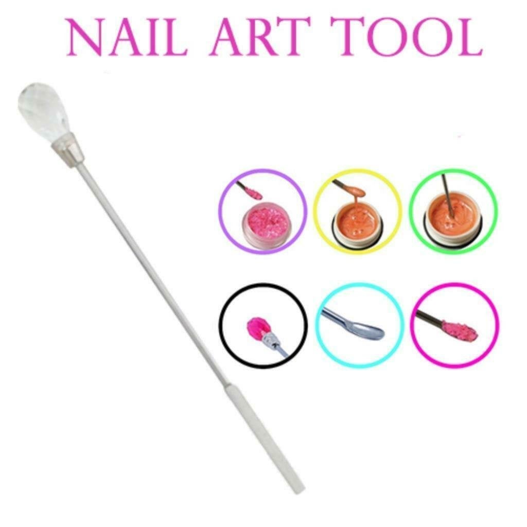 RVS nail art gel spatel, TRANSPARANT, Overige kleuren, Nieuw, Ophalen of Verzenden, Handen en Nagels