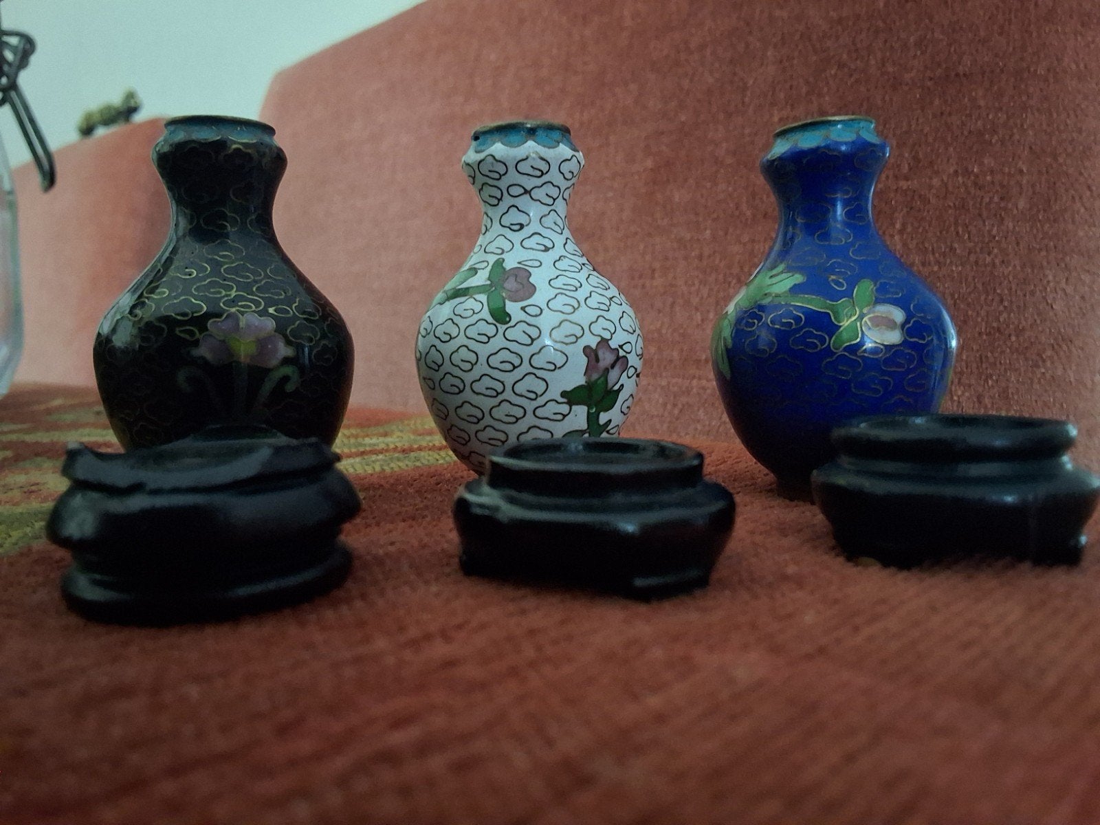 chinees miniatuur vaasjes indoos  6cm als nieuw, Antiek en Kunst, Ophalen of Verzenden