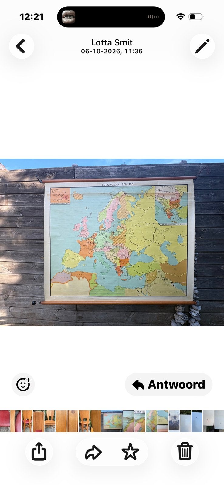 Oude schoolplaat EUROPA, Antiek en Kunst, Ophalen, Aardrijkskunde