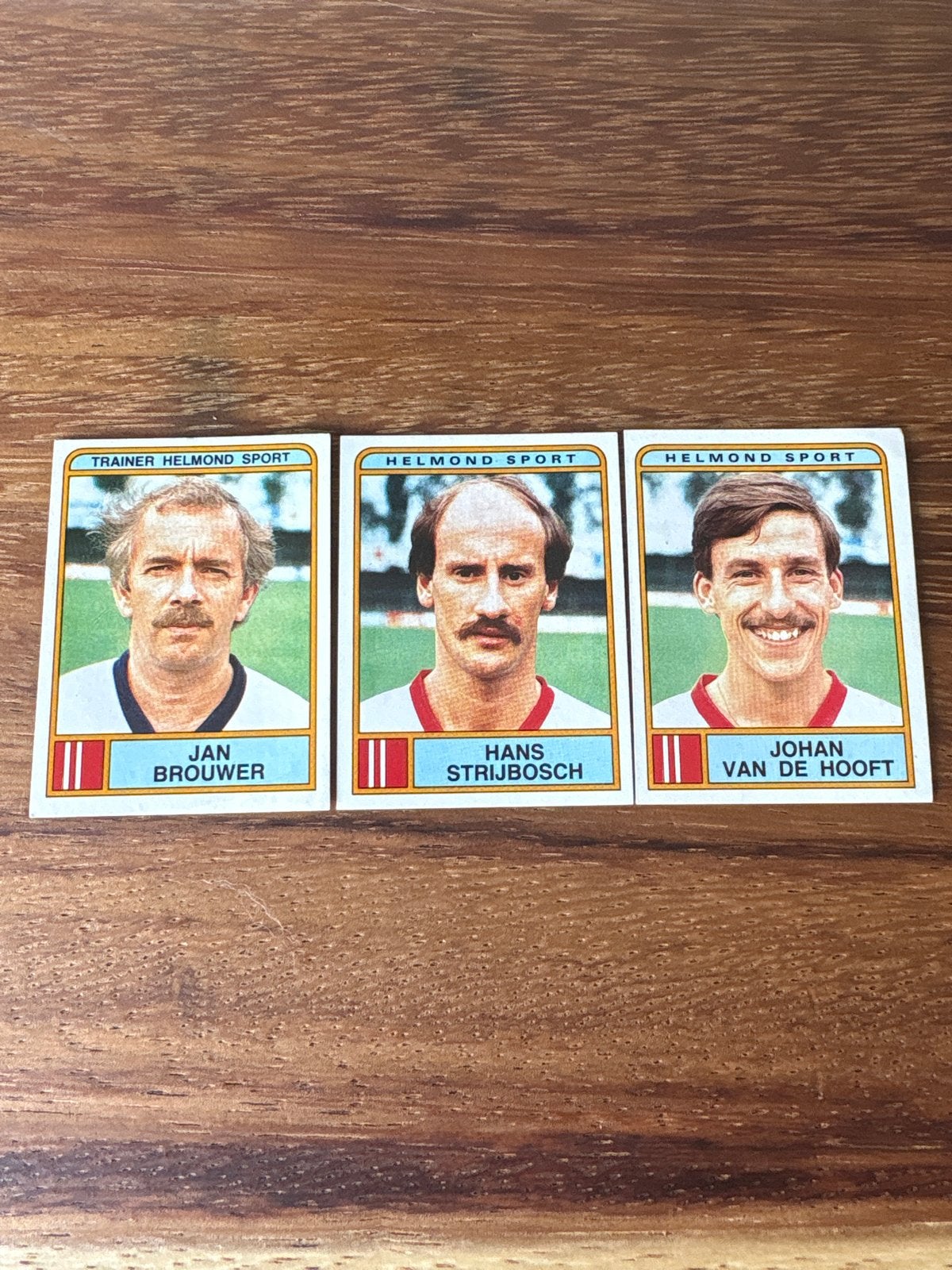 Panini Voetbal 84 Helmond Sport Kaartjes - 3 stuks, Ophalen of Verzenden, Zo goed als nieuw, Overige binnenlandse clubs, Spelerskaart