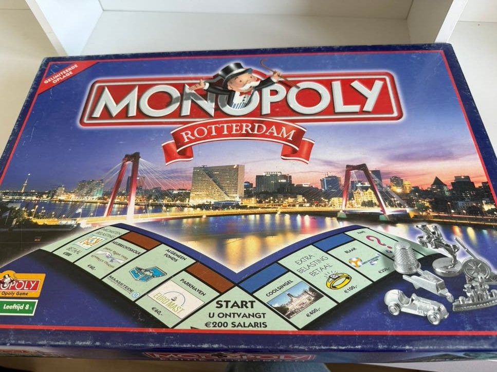 Monopoly rotterdam 2001, Hobby en Vrije tijd, Ophalen of Verzenden, Zo goed als nieuw