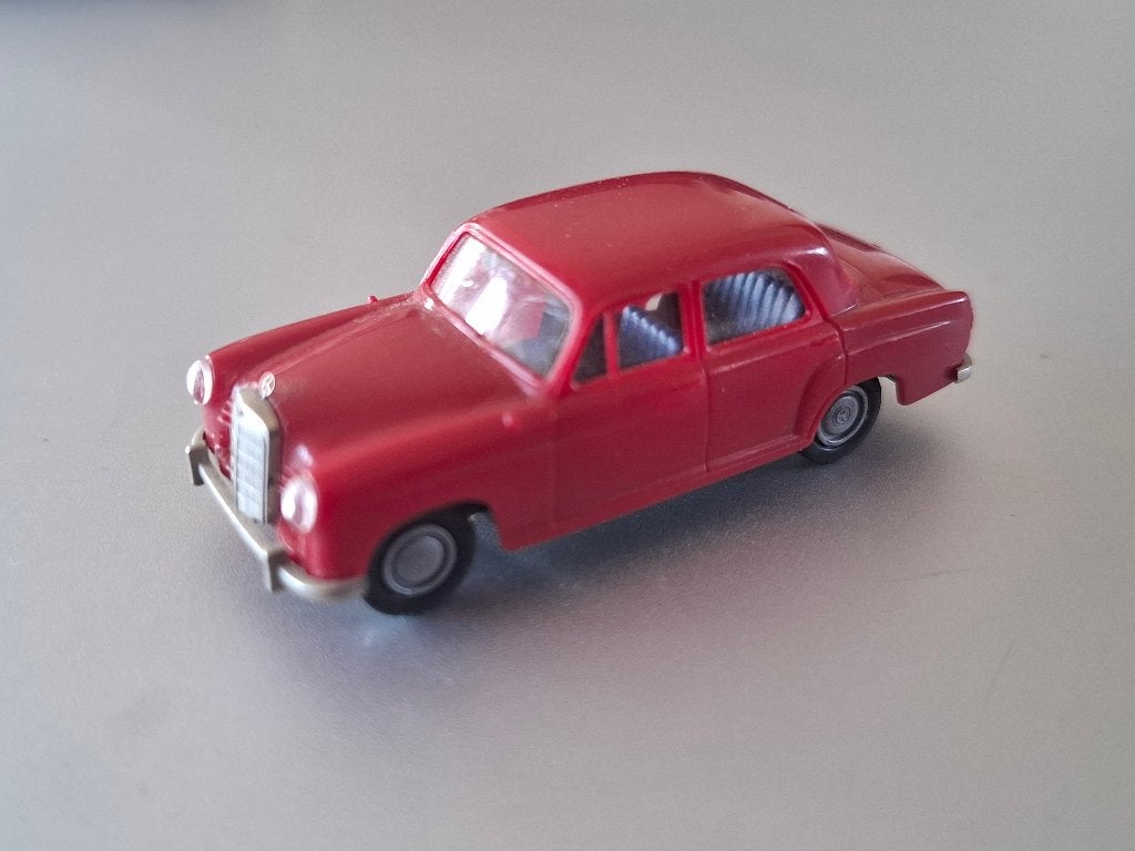 1:87 Mercedes Ponton 180 190 rood Brekina € 6, Verzenden, Zo goed als nieuw, Auto, Brekina