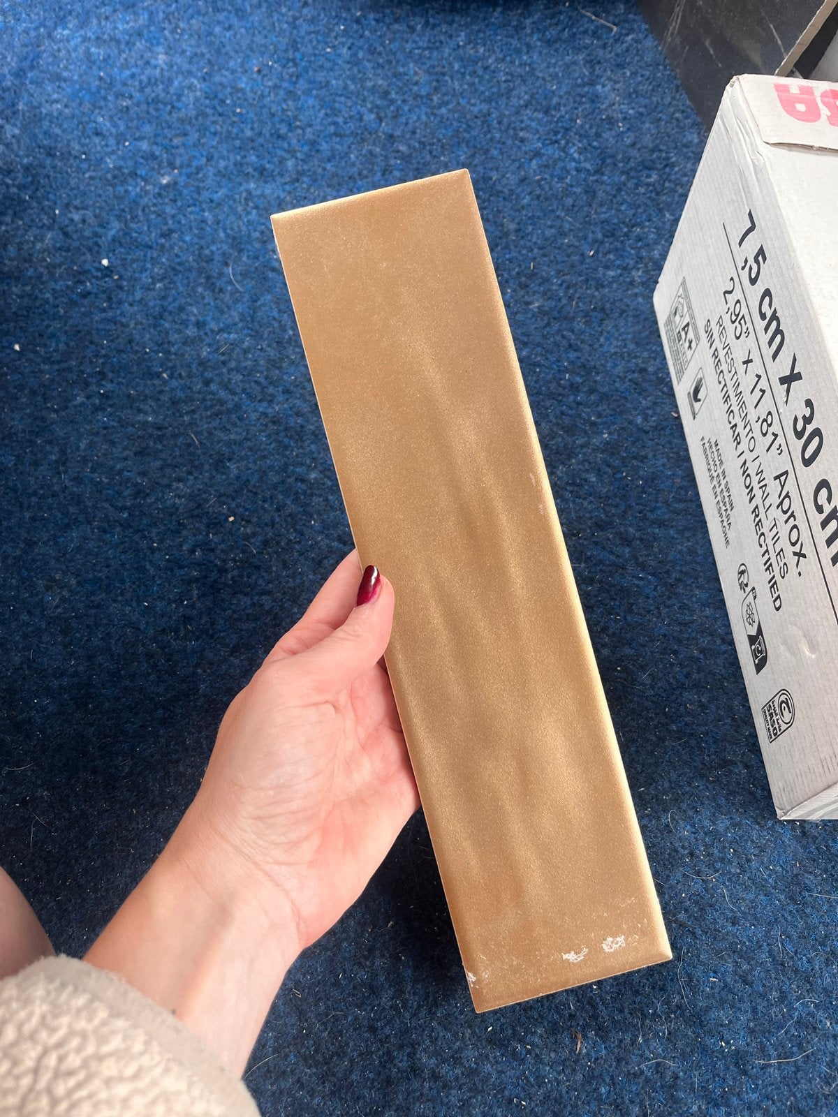 Gouden wandtegels Aurea Gold 7,5x30 cm - 1,5 doos, Nieuw, 20 tot 40 cm, Minder dan 5 m², Wandtegels