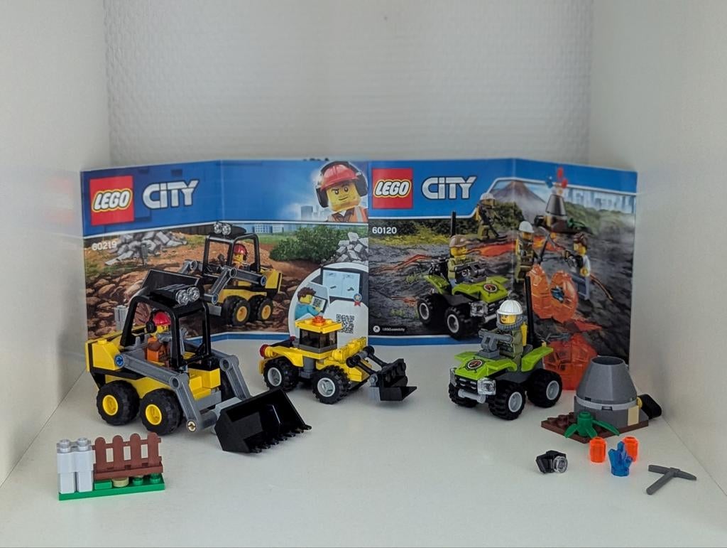 Lego graafmachine, shovel en quad 60120 60219 5761, City, Lego, Ophalen of Verzenden, Zo goed als nieuw