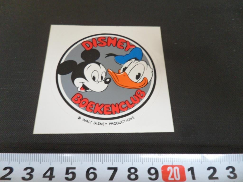 sticker disney boekenclub strip mickey mouse donald duck *, Ophalen, Zo goed als nieuw