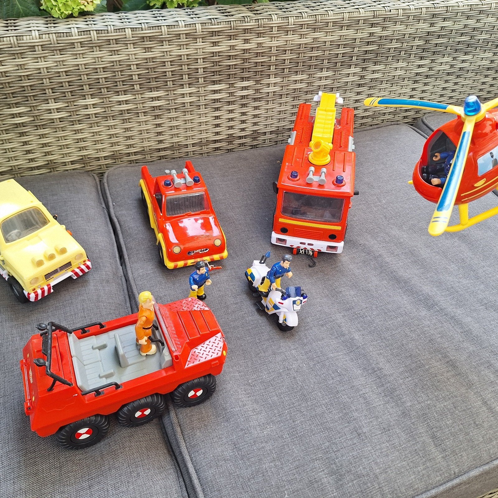 Brandweerman Sam speelgoedset met voertuigen en figuren, Kinderen en Baby's, Ophalen of Verzenden, Gebruikt