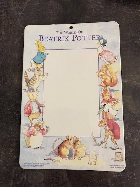 Beatrix Potter Memobord 28 x 19.5 cm, Nieuw, Ophalen of Verzenden, Nieuw, Dier