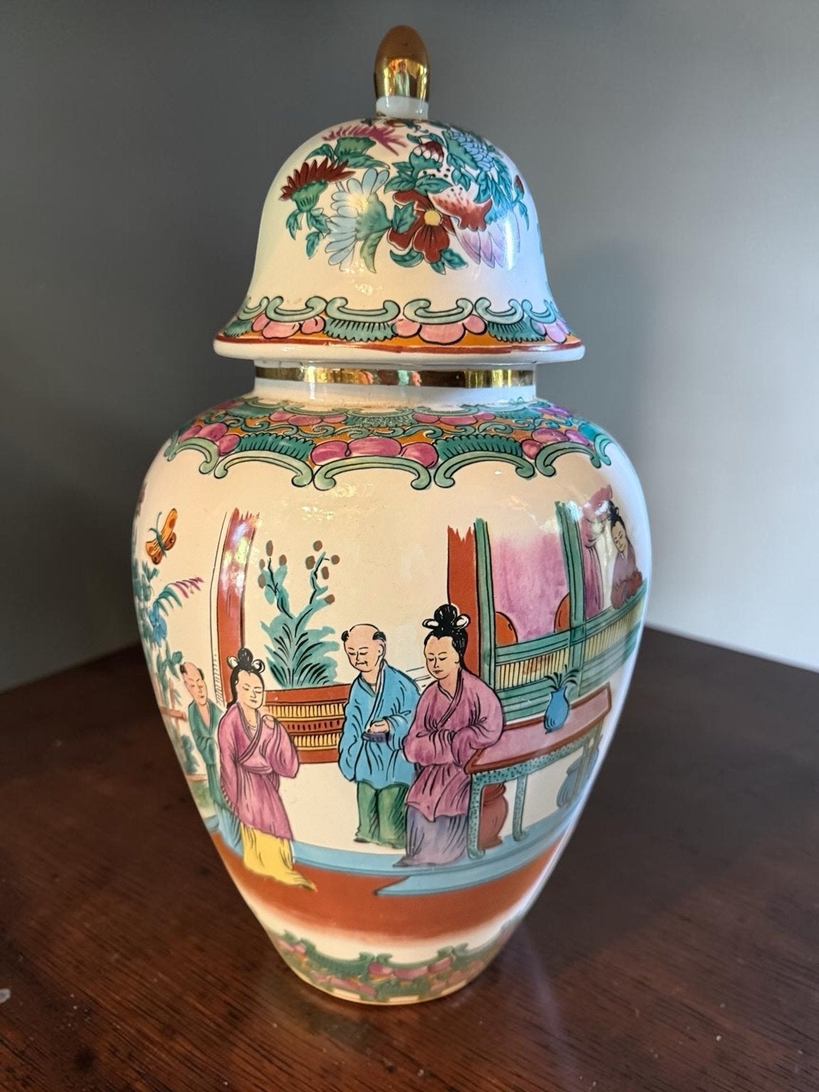 Grote Chinese porseleinen dekselpot / ginger jar – 35 cm, Ophalen of Verzenden