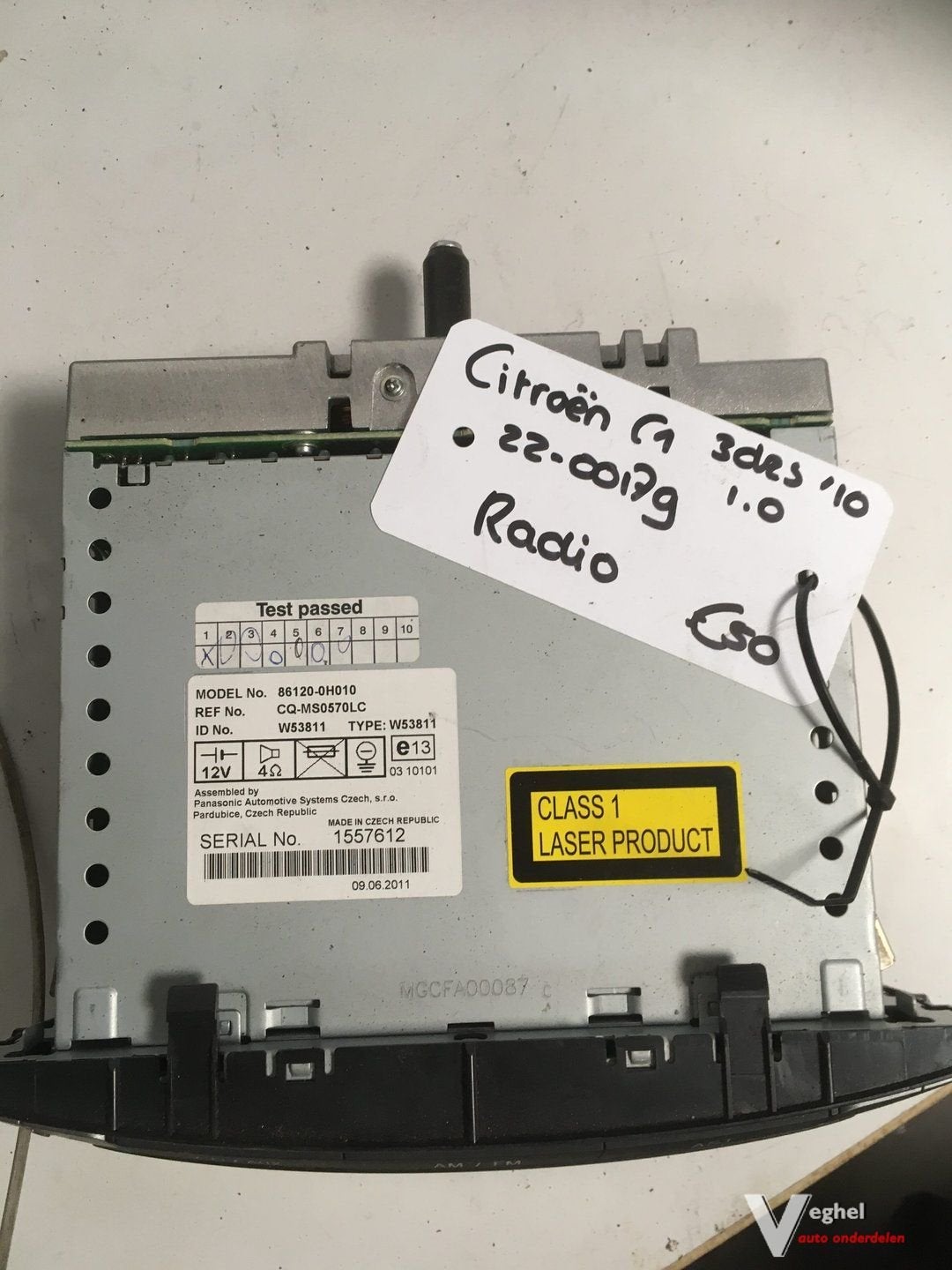 Citroen C1 2010 Radio cd speler, Ophalen of Verzenden, -, -, -