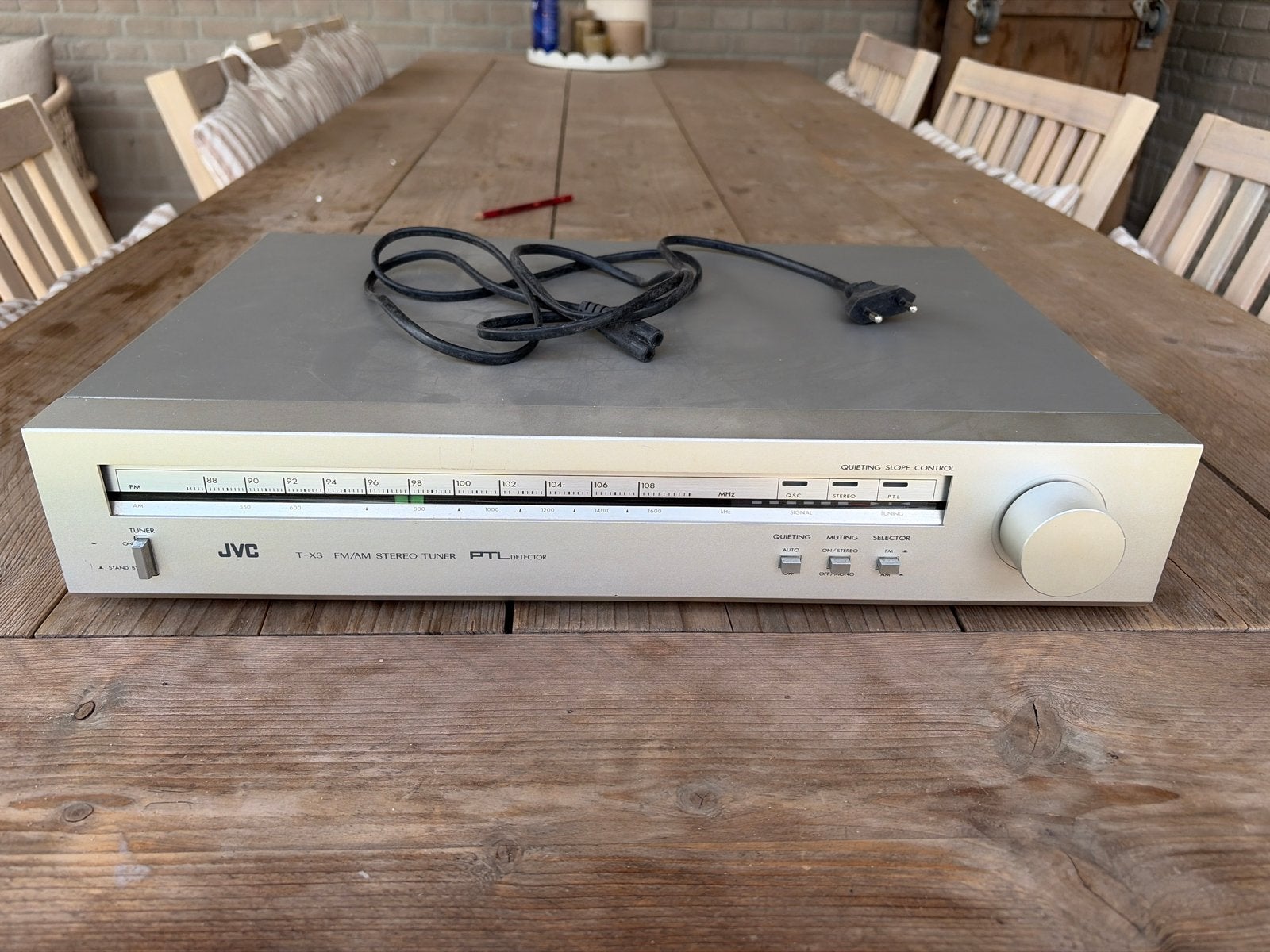 JVC T-X3 FM/AM radio Stereo Tuner PTL, Audio, Tv en Foto, Tuners, Ophalen of Verzenden, Gebruikt, Analoog