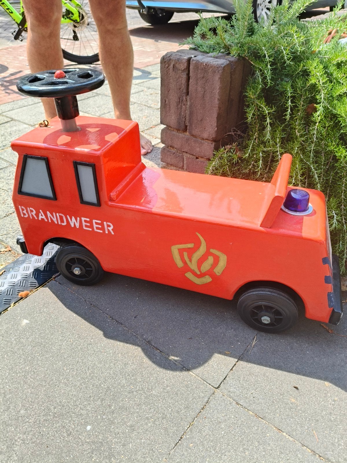 brandweer loopauto van hout, Ophalen, Gebruikt