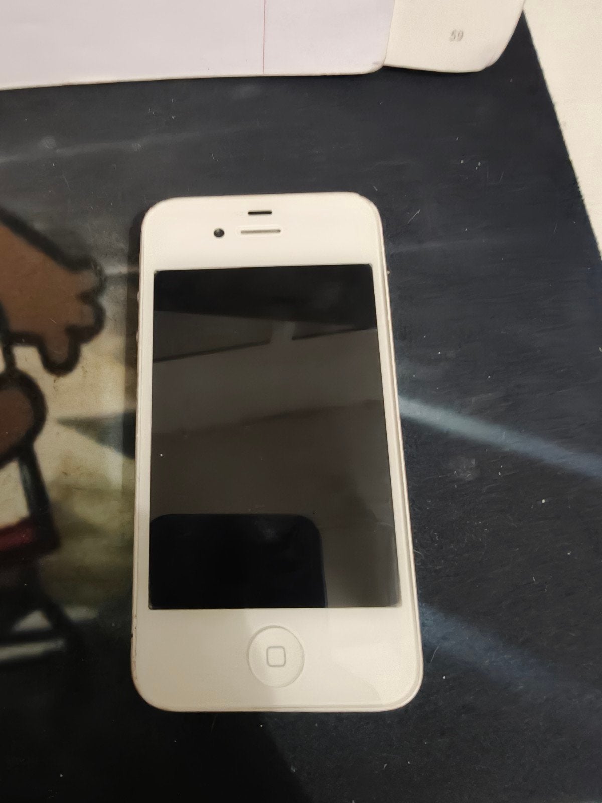 iPhone 4 (wit) - Werkt niet, zonder lader, Telecommunicatie, Mobiele telefoons | Apple iPhone, Wit, Ophalen of Verzenden, Niet werkend
