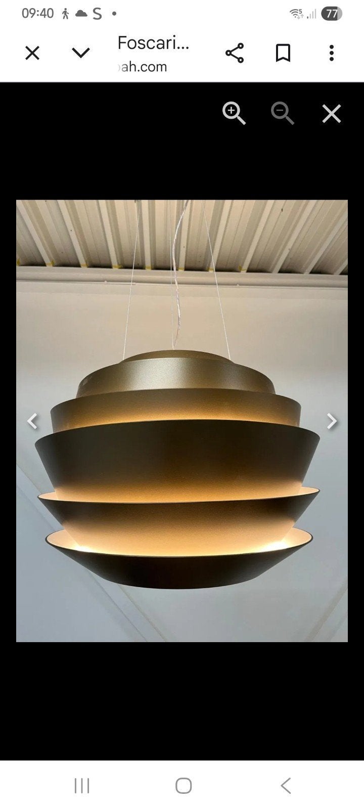 Moderne Foscarini Aplomb hanglamp - Brons, Modern, Industrieel, Ophalen of Verzenden, Zo goed als nieuw, Metaal